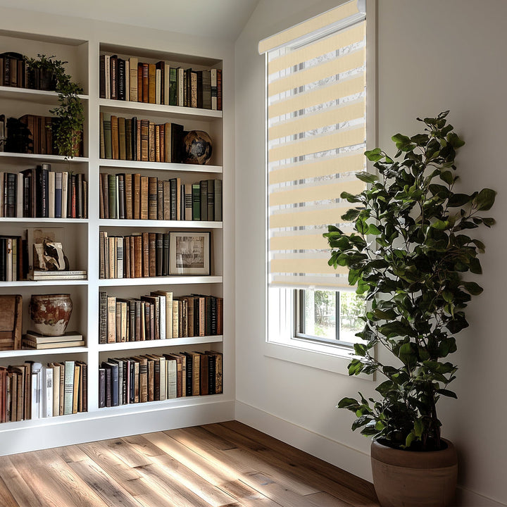 Premium Room Darkening Roller Shade Latitude Run® Length & Width: 52"W X 72"L, Finish: Basic Pearl