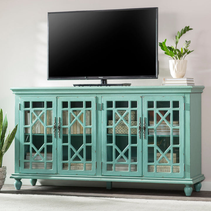 Ira TV Stand for TVs up to 65" Mistana™ Color: Bayberry Blue