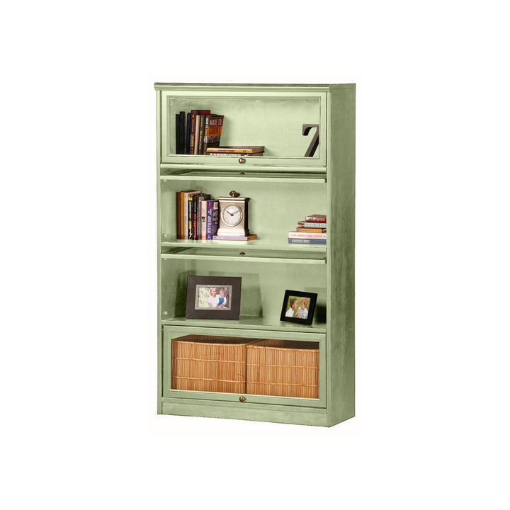 Didier Barrister Bookcase World Menagerie Color: European Coffee Door Type: Glass