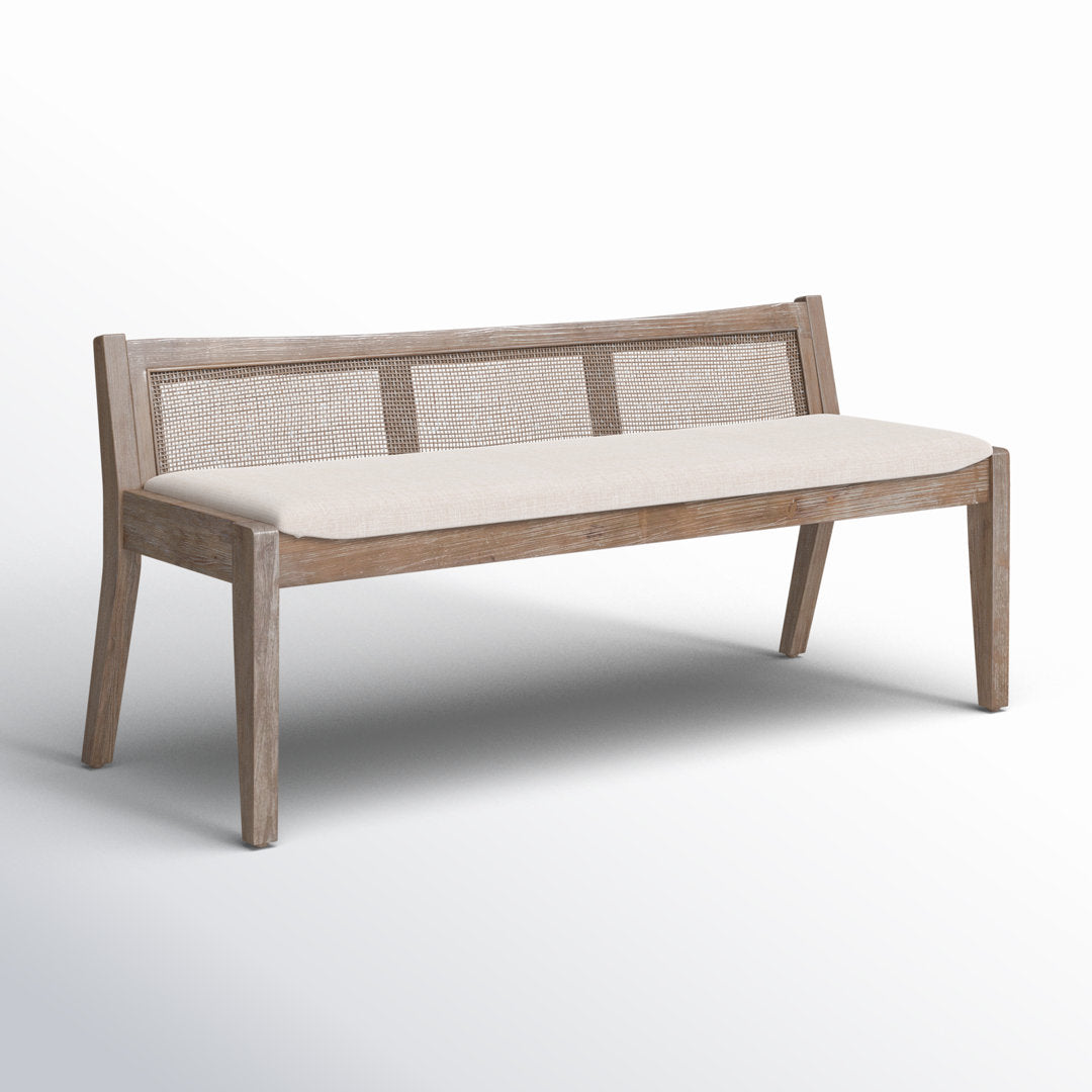 Donner Cane Back Cushioned Bench Joss & Main