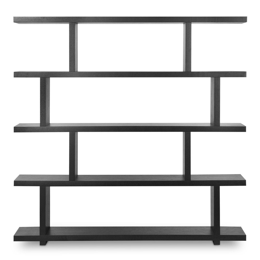 Annora 63" H x 63" W Geometric Bookcase AllModern Color: Black