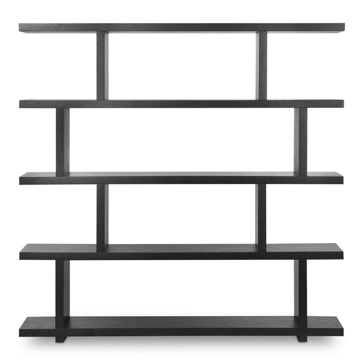 Annora 63" H x 63" W Geometric Bookcase AllModern Color: Black