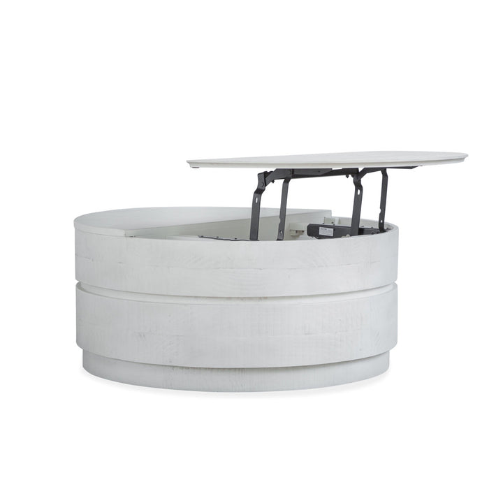 Leanora Solid Wood Lift Top Drum Coffee Table with Storage Birch Lane™