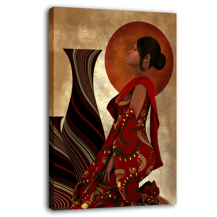 Devoted Prayer 2 Christian African American' Graphic Art Print on Canvas World Menagerie Size: 45" H x 30" W x 1.5" D