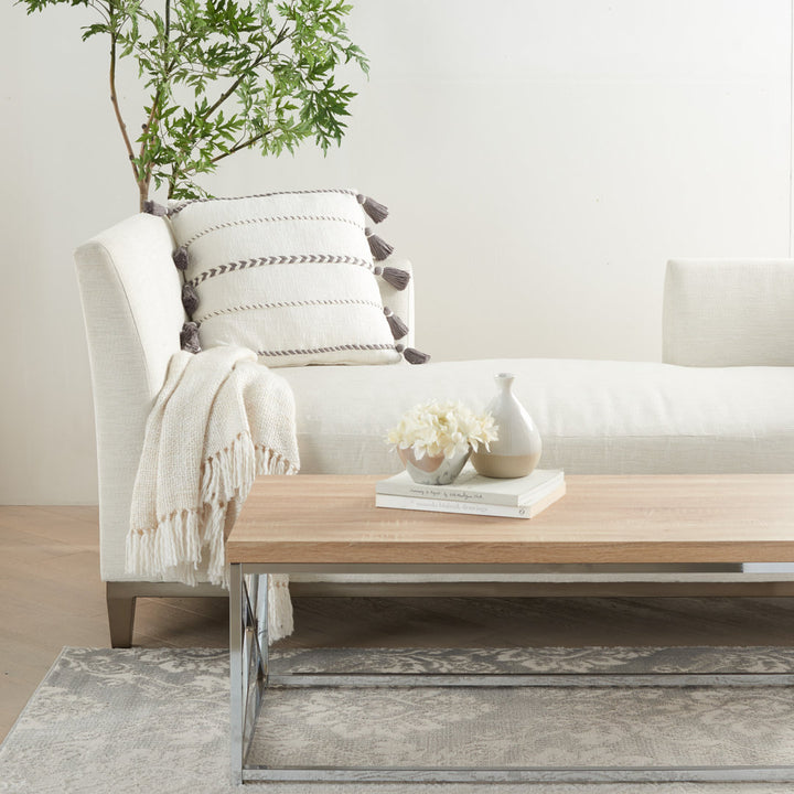 Square Pillow Cover & Insert Mina Victory Color: Gray