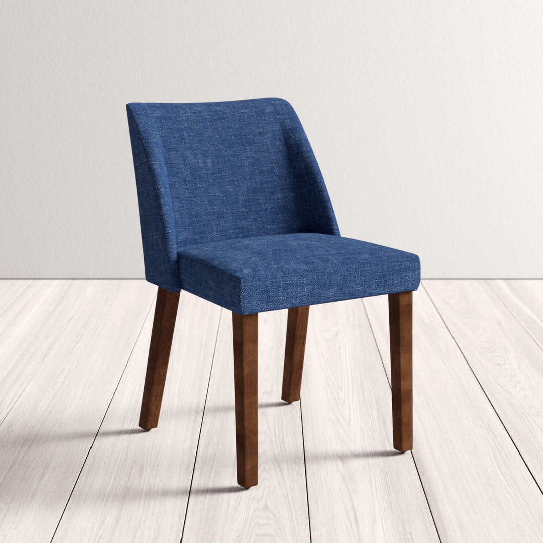 Didmarton Linen Side Chair (Set of 2) Zipcode Design™ Upholstery Color: Blue Linen