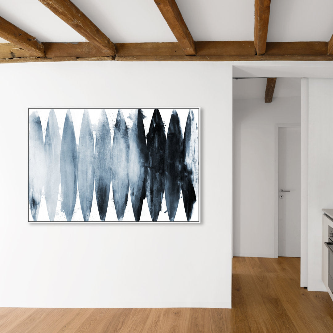 Abstract Paradise Found Muted - Painting Print on Canvas Art Remedy Size: 20" H x 30" W x 1.5" D Format: White Framed
