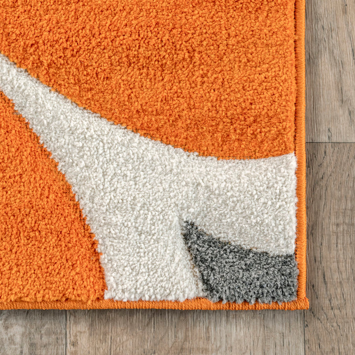 Southam Geometric Accent Rug for Living Room Bedroom Dining Room Entryway Kitchen, Deep Orange/White Wade Logan® Rug Size: Runner 2'6" x 12'