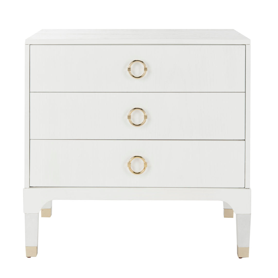 Quincy 3 - Drawer Nightstand Joss & Main Color: White