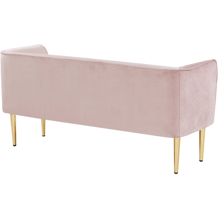 Manuel Upholstered Bench Everly Quinn Color: Pink