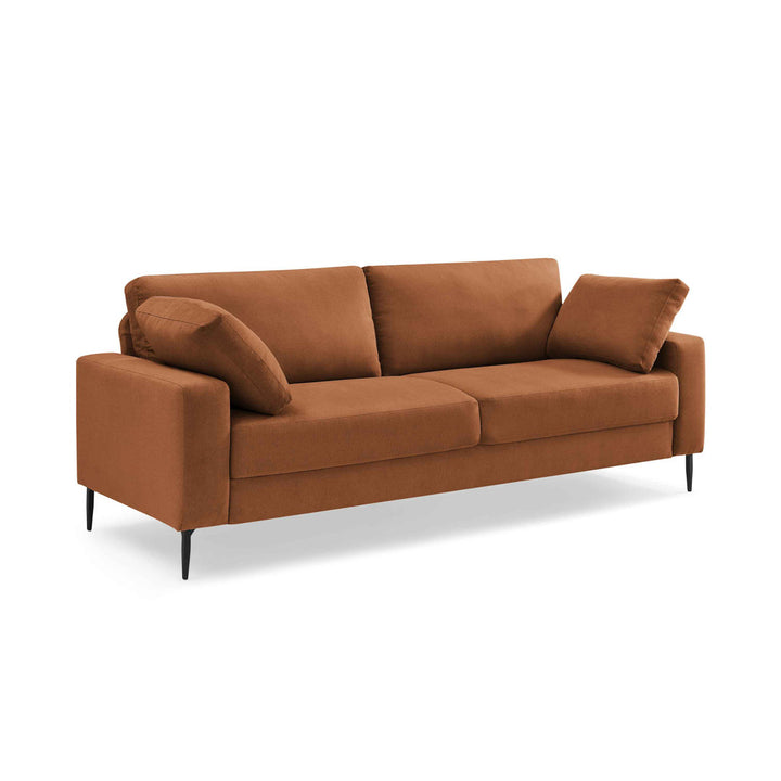 Jeses MINIMORE Modern Style Etta 84.3" Mid-Century Modern Design Sofa Corrigan Studio® Fabric: Curry Polyester Blend