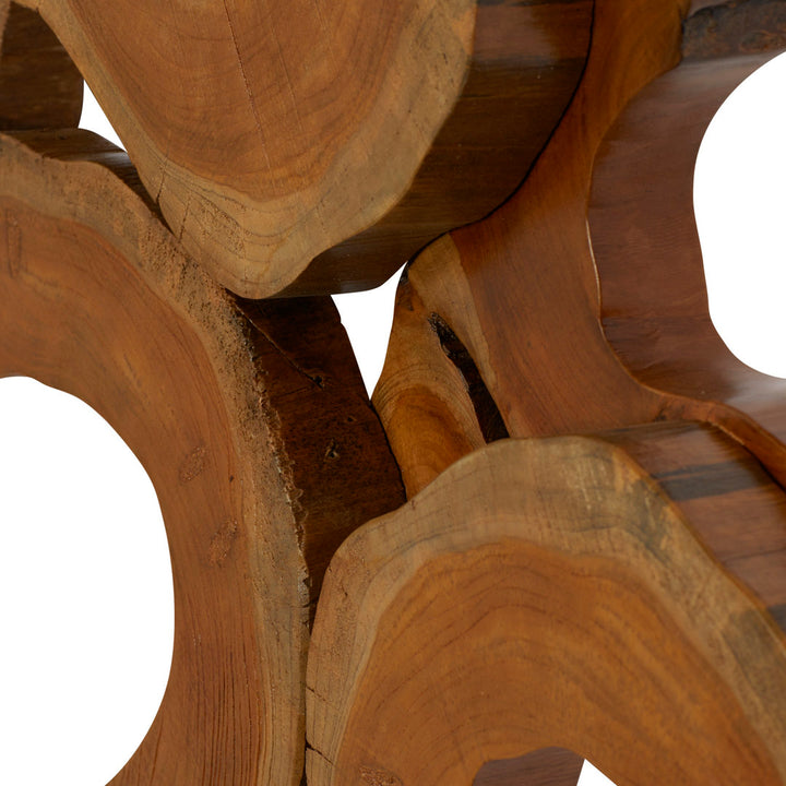 Teak Wood Handmade Live Edge Abstract Brown Wall Decor Loon Peak®