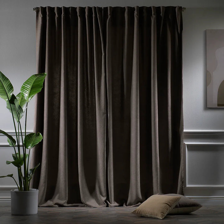 Extra wide x Extra Long Custom Made Decorative Single Panel Lilijan Home & Curtain Curtain Color: Stone Size per Panel: 100" W x 108" L