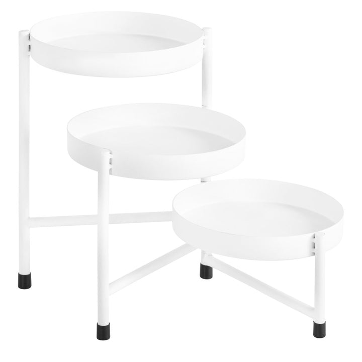 Oquendo Round Multi-tiered Plant Stand Ivy Bronx Color: White