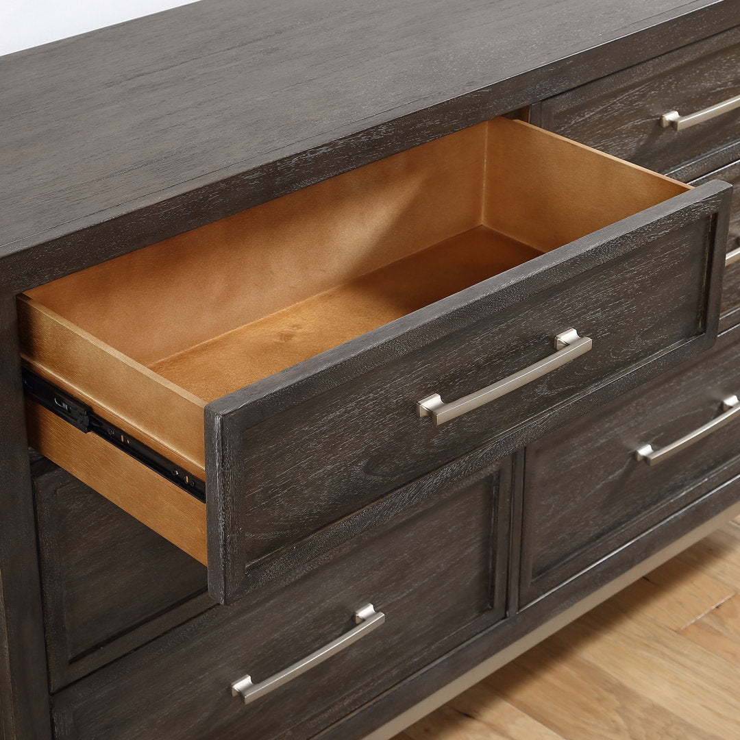Briner 6 Drawer 81" W Double Dresser with Mirror Mercury Row®