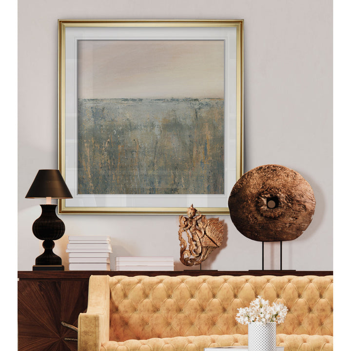 Sunset Marsh - Painting Print Wade Logan® Size: 23" H x 23" W x 1.5" D Format: Gold Framed