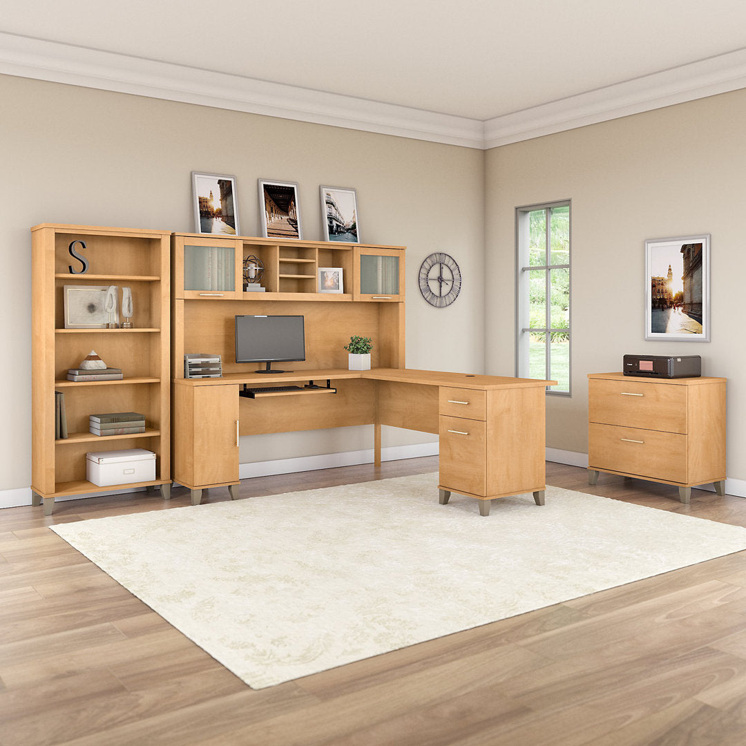 Magomed Bookcase Gracie Oaks Color: Maple Cross