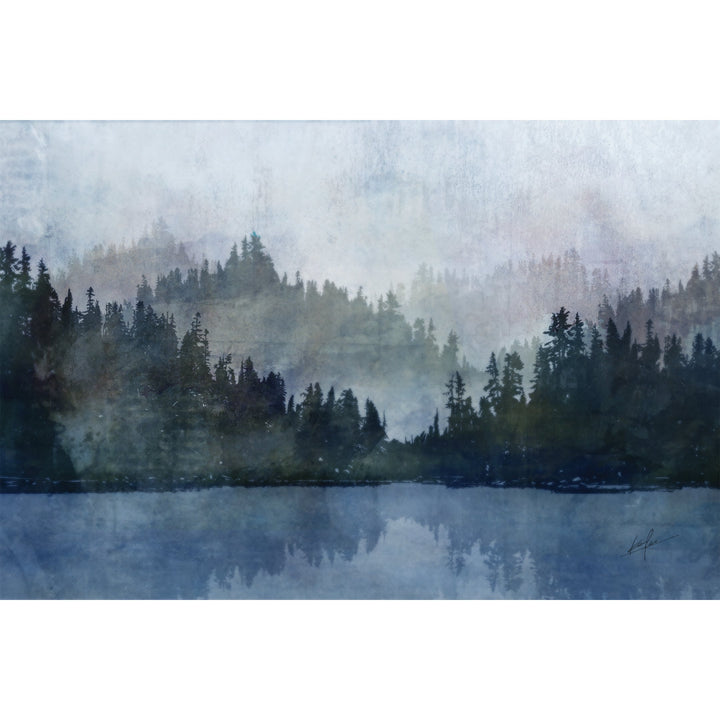 Blue Lake' Painting Print on Canvas Latitude Run®