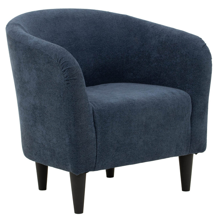29.50'' Wide Barrel Chair Willa Arlo™ Interiors Fabric OR Leather Type: Chloe Indigo 100% Polyester
