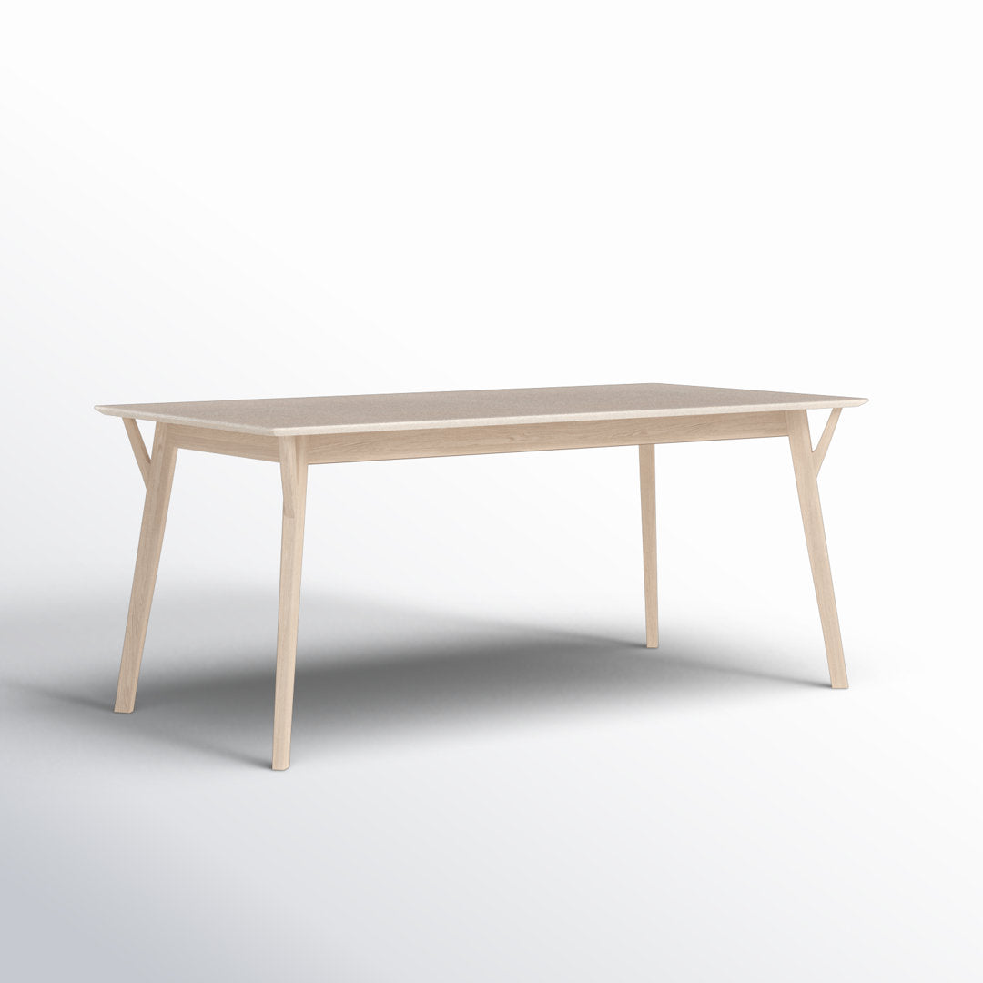 Evanston 71" Wood Dining Table AllModern Color: White Wash