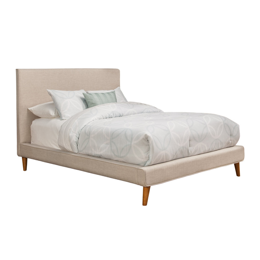 Williams Upholstered Bed AllModern Color: Light Gray Size: Queen