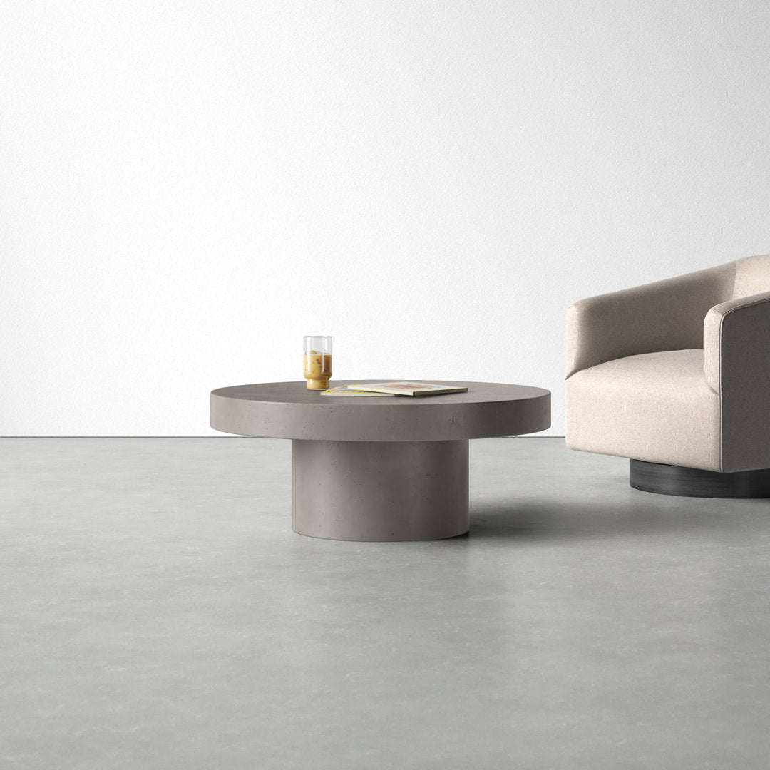Kenton Pedestal Coffee Table AllModern Color: Gray
