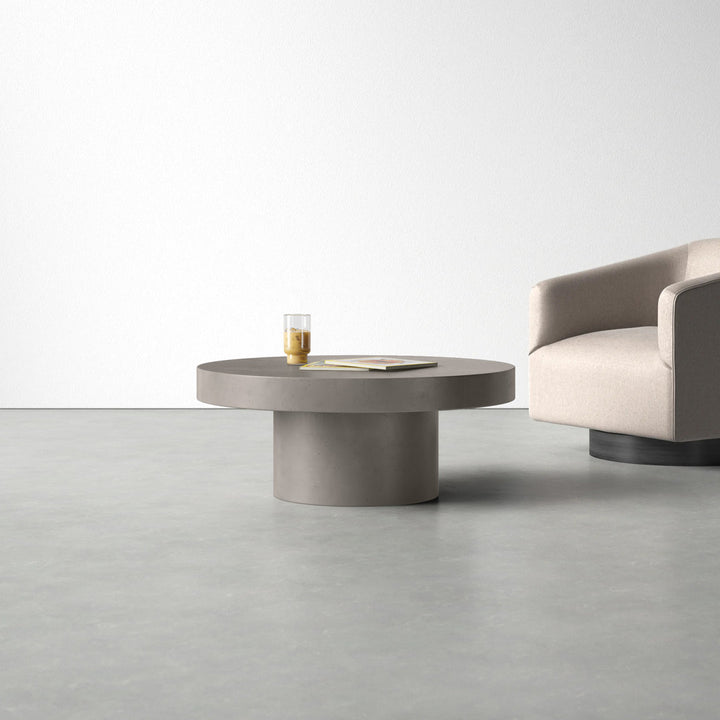 Kenton Pedestal Coffee Table AllModern Color: Gray