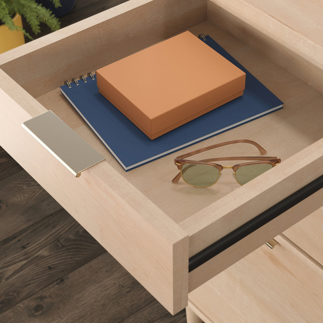 Ausherman Desk Millwood Pines Color: Natural Maple