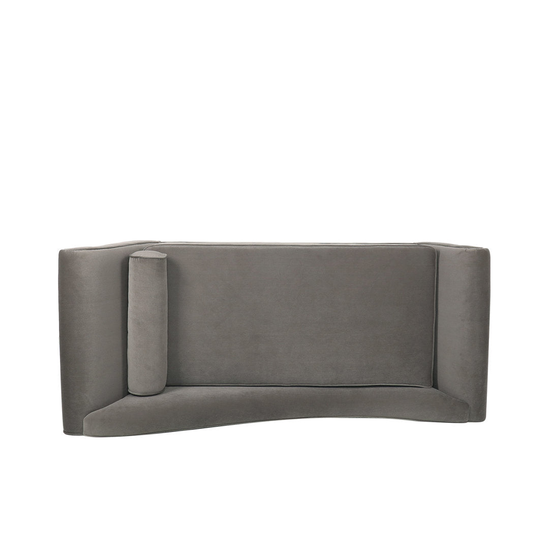 Roiled Arms Chaise Lounge Everly Quinn Fabric: Taupe Polyester Blend