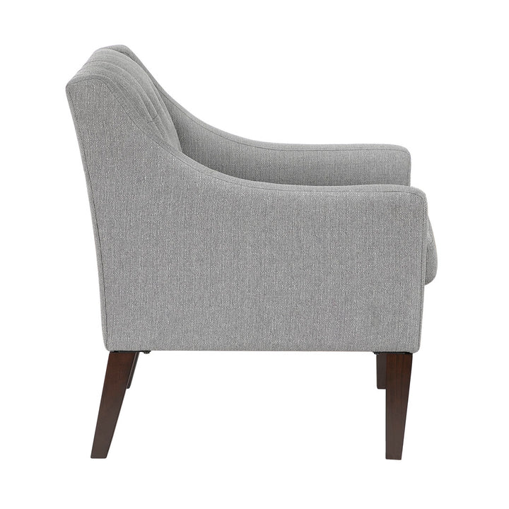 Clopton 26" Wide Mid-Century Modern Tufted Accent Armchair Hashtag Home Fabric: Gray Polyester Blend
