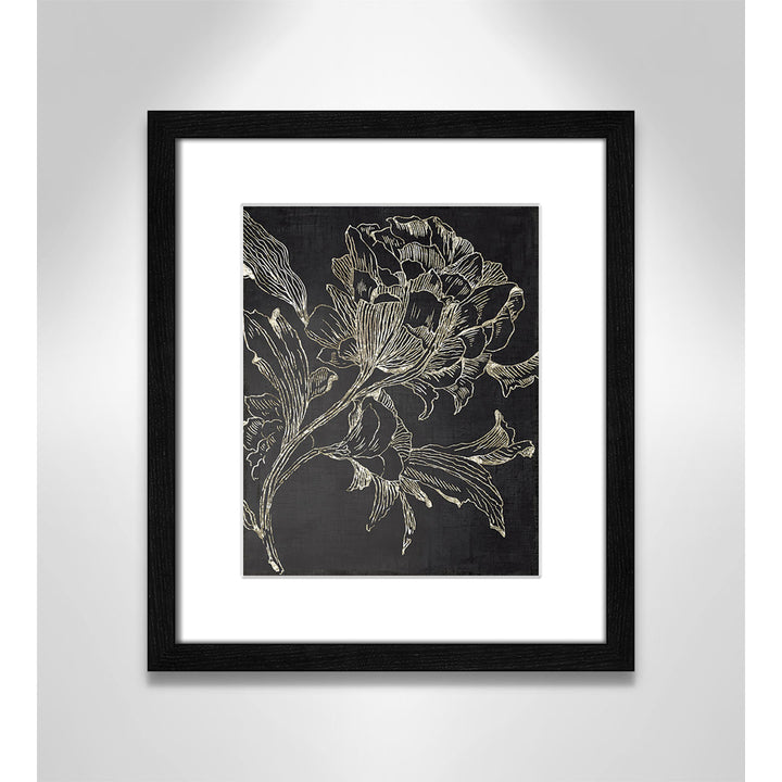 Golden Flower Folklore I by Asia Jensen - Picture Frame Graphic Art Print Joss & Main Size: 15" H x 13" W Format: Black Framed