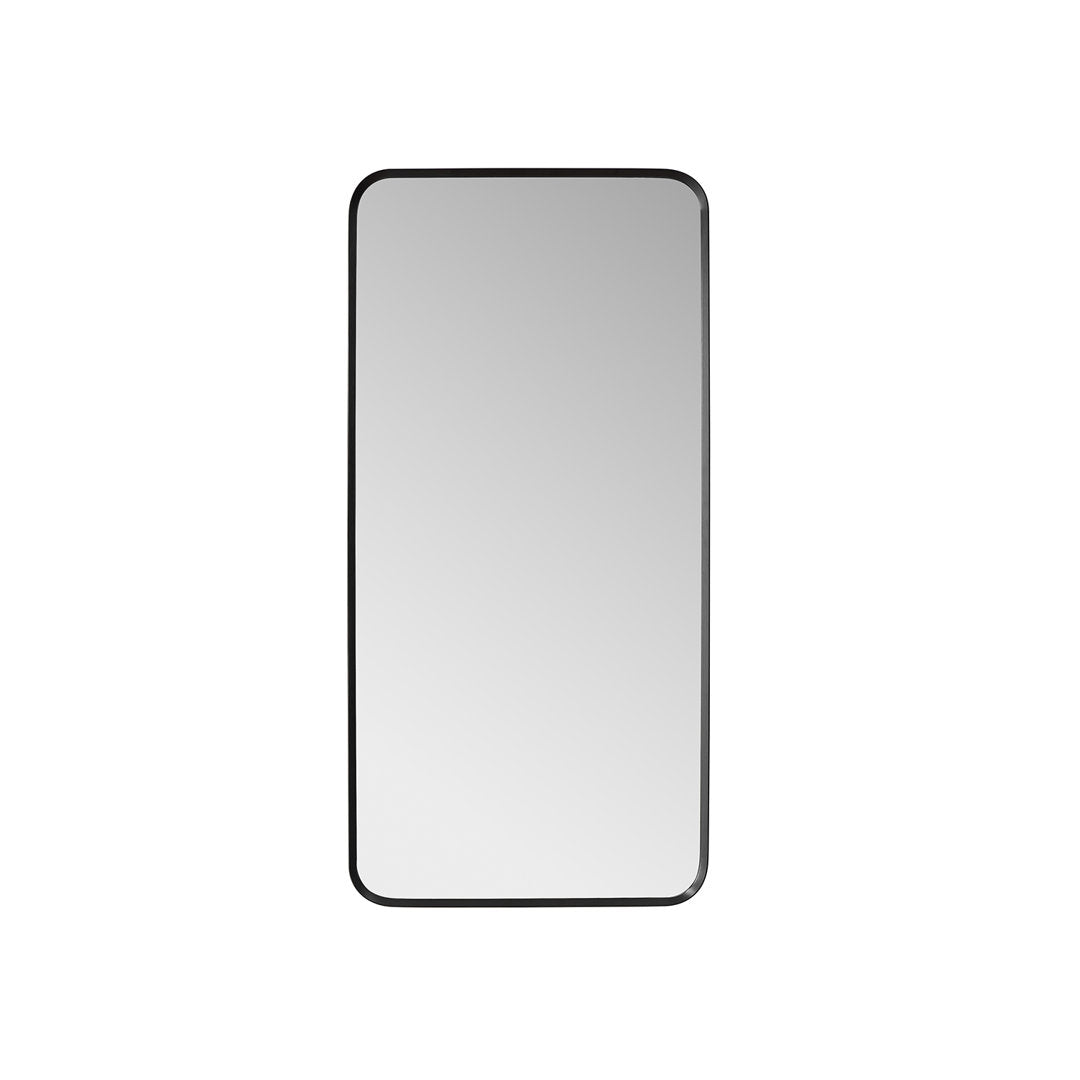Markhai Modern Accent Mirror Orren Ellis Size: 36'' x 18'' Finish: Brushed Black