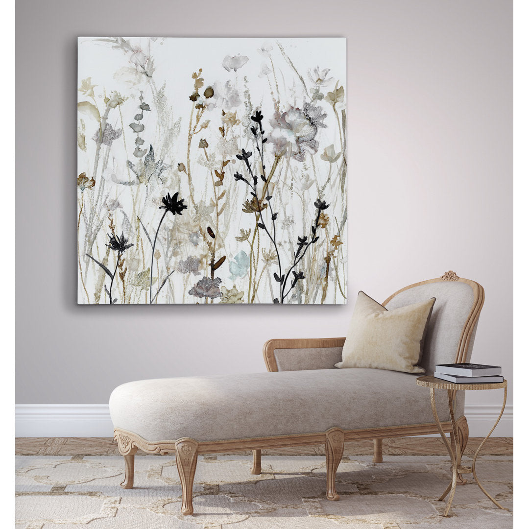 Wildflower Mist II - Painting Print Lark Manor™ Size: 40" H x 40" W x 1.5" D Format: Wrapped Canvas