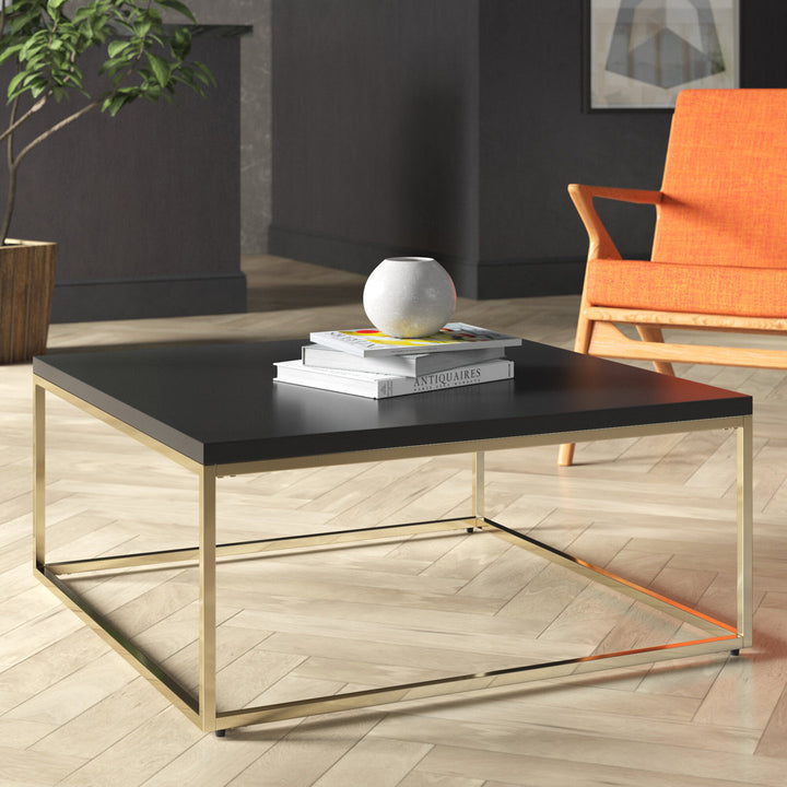Adilson Coffee Table Wade Logan® Color: Black/Gold