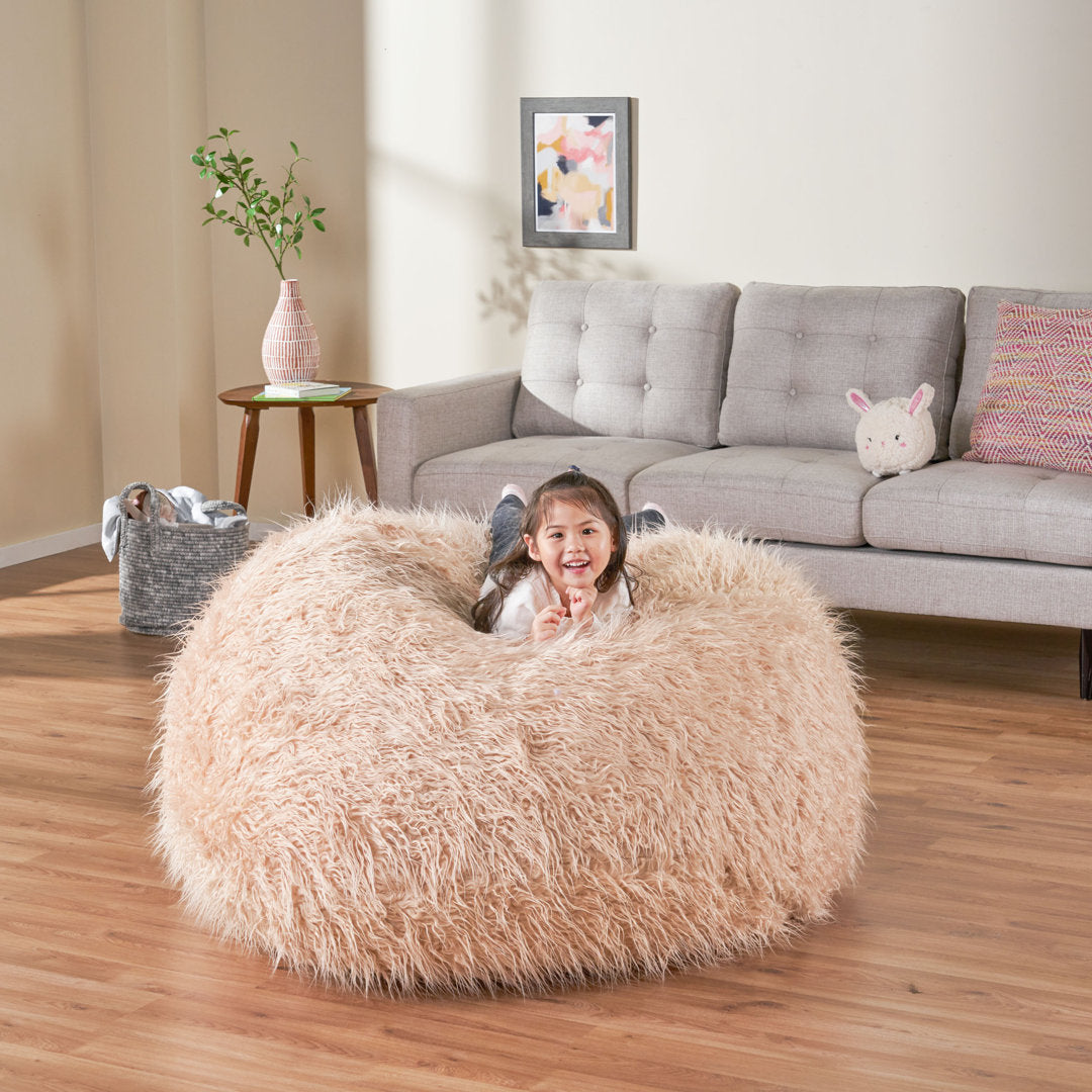 Large Classic Bean Bag Mercer41 Fabric: Taupe Polyester