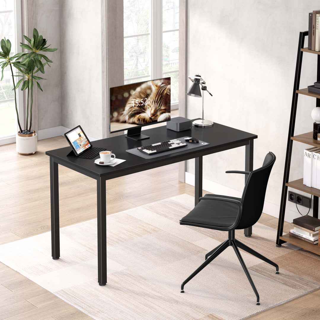 Rockett Desk Red Barrel Studio® Color (Top/Frame): Black/Black Size: 29.5" H x 63" W x 23.6" D