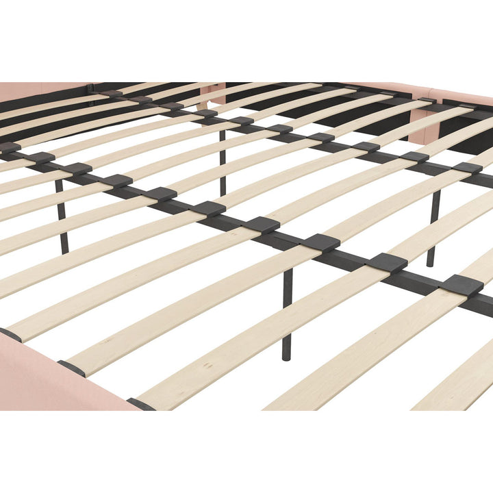 Her Majesty Tufted Upholstered Low Profile Platform Bed Novogratz Color: Pink Size: Full
