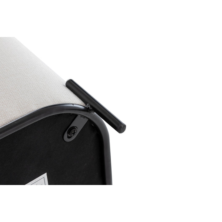 Ohman 16.5'' Wide Square Cube Ottoman Mercury Row® Leg Color: Black Body Fabric: White