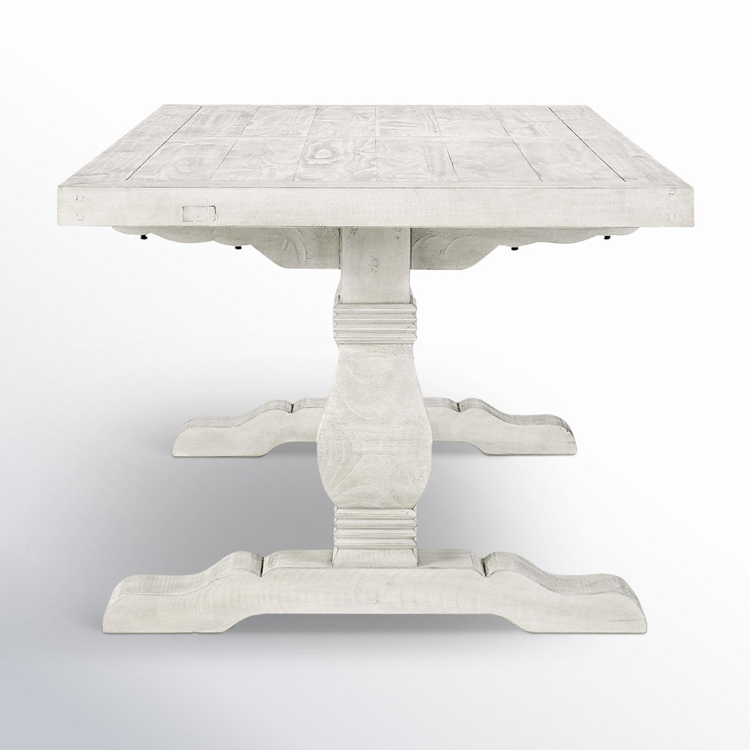Kinston 94" Solid Wood Dining Table Birch Lane™ Color: Distressed Ivory