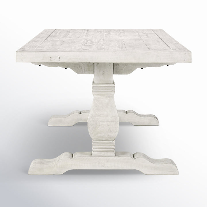Kinston 94" Solid Wood Dining Table Birch Lane™ Color: Distressed Ivory