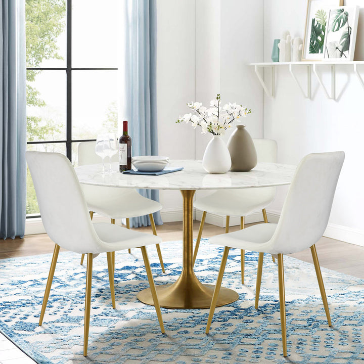 Heffron Velvet Upholstered Side Chair (Set of 4) Zipcode Design™ Upholstery Color: Beige