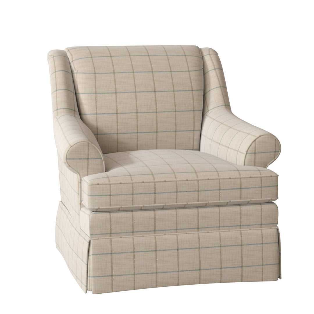 Amrin 35" Wide Armchair Lark Manor™ Arm Covers: Yes, Body Fabric: Nomad Beige Crypton®