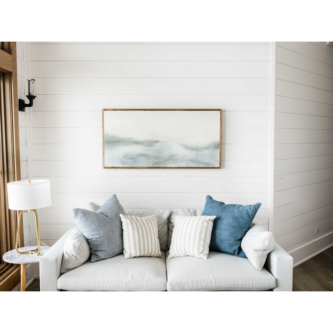 Morning Mercies Abstract Wood Framed Wall Art Orren Ellis Frame Color: Light Brown