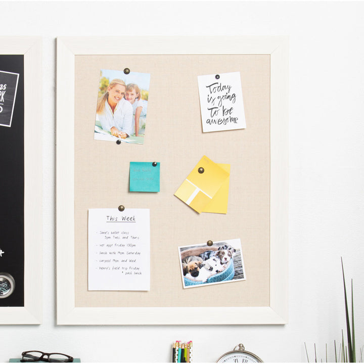 Brucie Framed Wall Mounted Corkboard/Bulletin Board Union Rustic Color: White Size: 29" H x 23" W x 1" D
