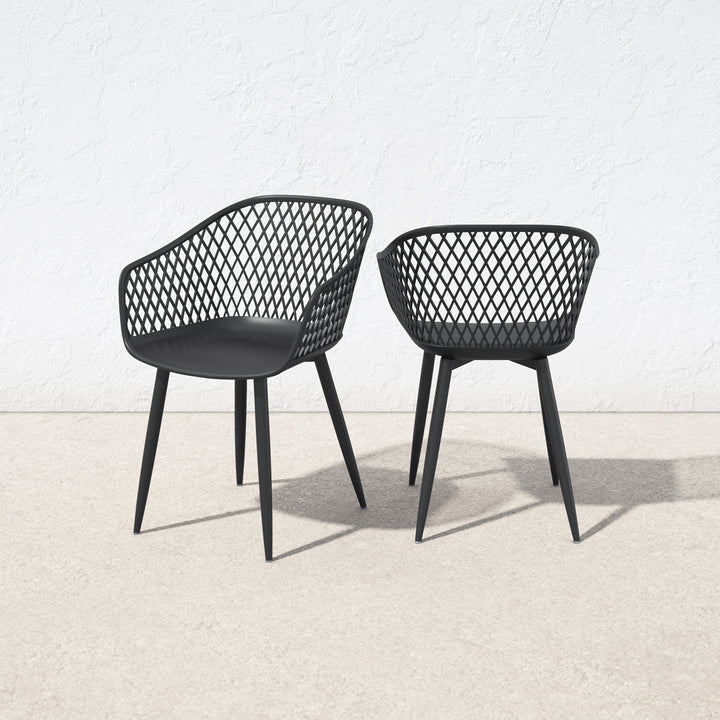 Newark Patio Dining Armchair (Set of 2) AllModern Color: Black