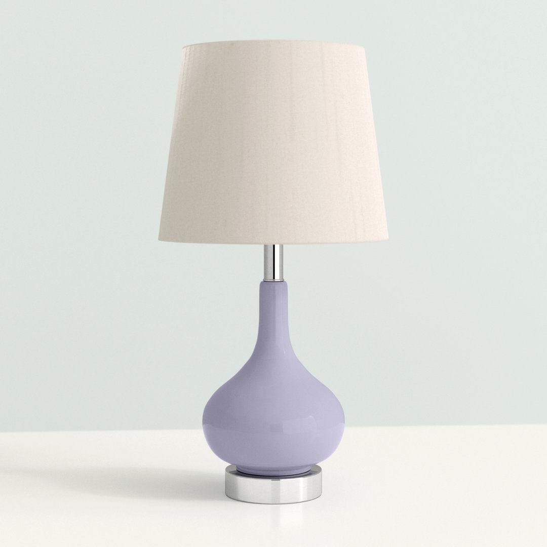 Mikac 17.5" Table Lamp Charlton Home® Base Color: Purple