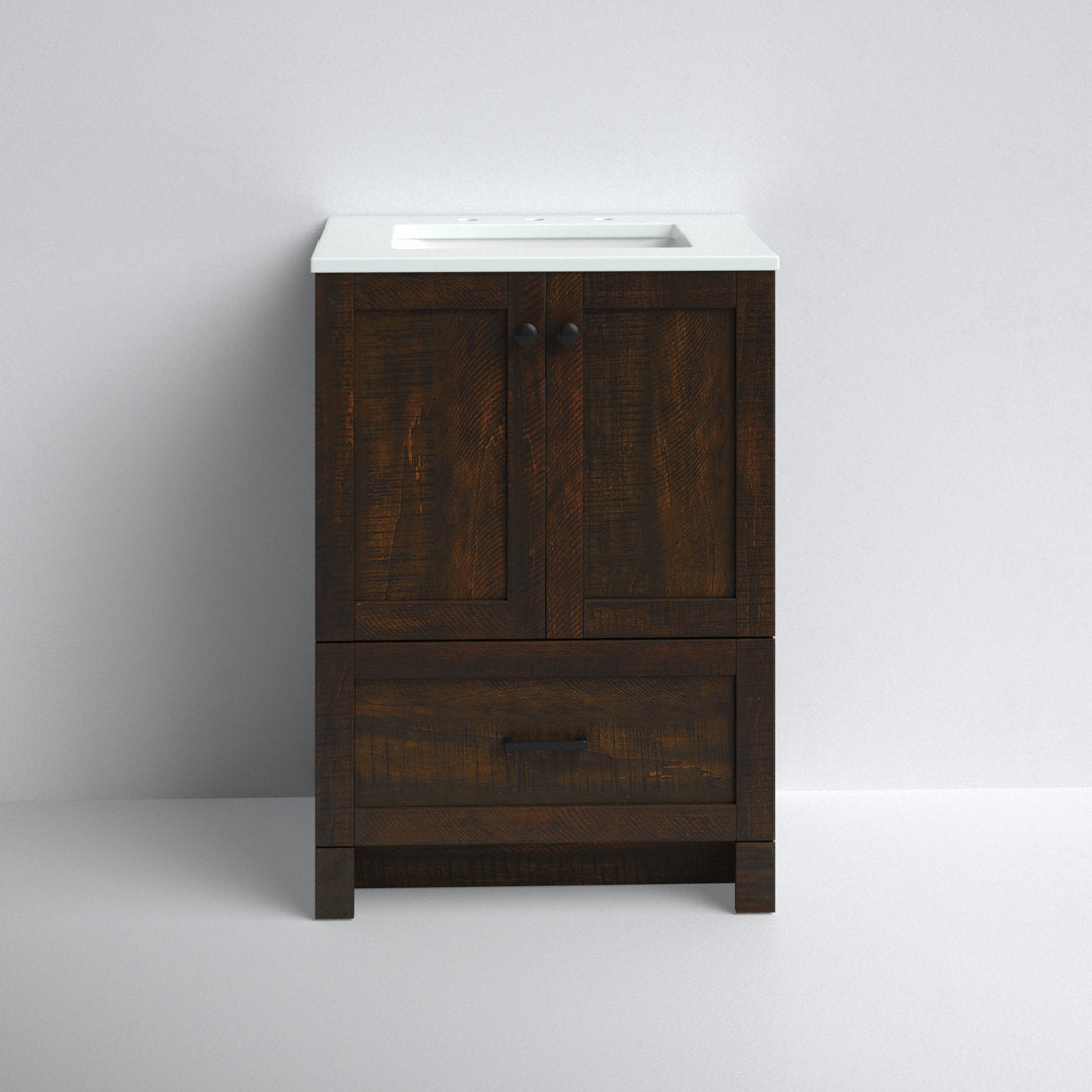 Ahmed 24" D x 19'' D x 34'' H Single Bathroom Vanity Sand & Stable™ Base Finish: Expresso