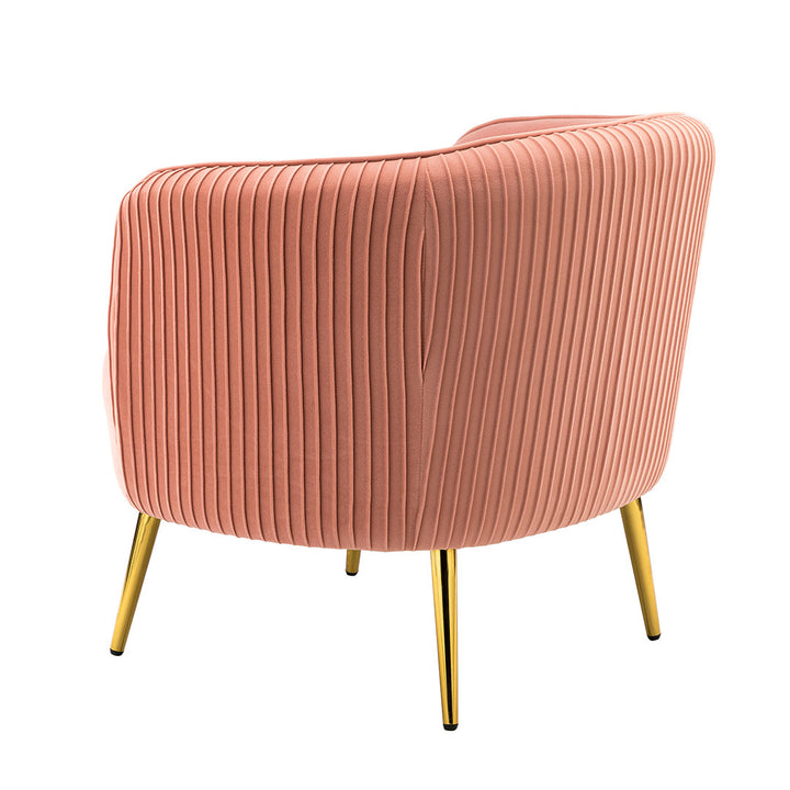31'' Wide Barrel Chair (Set of 2) Everly Quinn Upholstery Color: Pink Velvet
