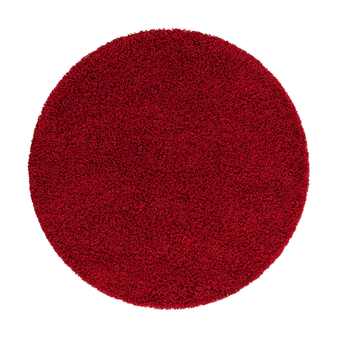 Angeline Cherry Red Area Rug Ebern Designs Rug Size: Round 5'3"