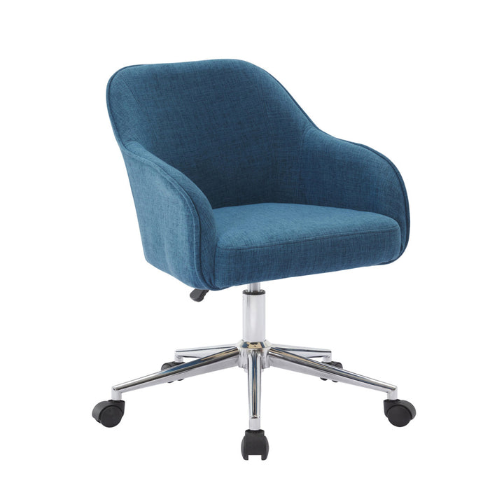 Alcaraz Fabric Office Chair with Chrome Base Mack & Milo™ Upholstery Color: Blue